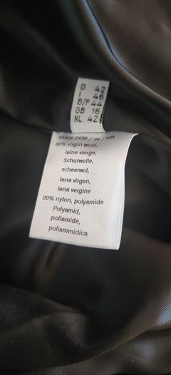 Fuchs Schmitt Grey Women's Coat, Size 16, 80% virgin wool