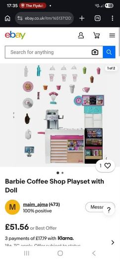 Barbie Coffee Shop Bundle 3 Dolls  Table & Chairs