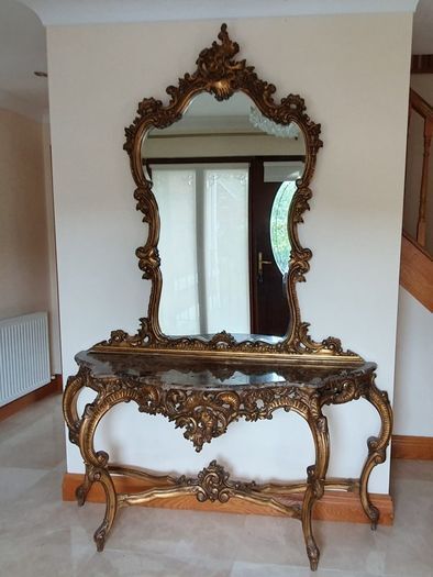 Hall Table with Matching Mirror