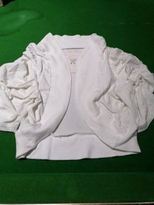 Girl's White Belero /Cardigan