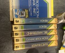 Official Commodore 64 (C64) Programming & Educational Lot 7 Items (CIB with Stencil)