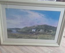Framed painting of clifden bay