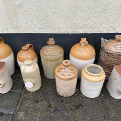 antique stoneware flagons