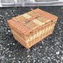 Vintage 4-Person Wicker Picnic Basket Set Image 4