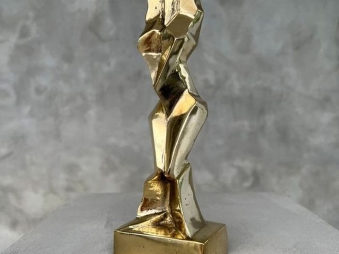 Cubist Lady - Polished Bronze