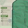 Greenhouse Cover Replacement Walk-in PE Hot House Cover with Roll-up Door and Windows, 140 x 143 x 190cm, Green Image 2