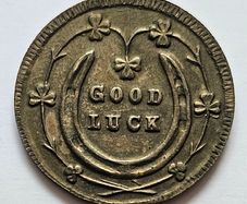 Vintage Irish Good Luck Retail Token - Bradmola Brand Hosiery - Vintage Irish Retail Token