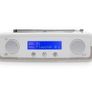 Compact FM Radio White with Fabric Covering Image 2