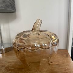Glass Pumpkin Bowl/Decoration