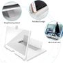 12 inch Phone Screen Magnifier, 3D HD Phone Screen Amplifier with Adjustable Bracket Anti Blue Radiation Eye Protective Movie Video Expanders with Pullable Design for All Smartphone White Image 4