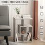 3-Tier Side End Table Open Shelves Storage Coffee Book Magazine Desk Living Room (FREE POSTAGE) Image 7