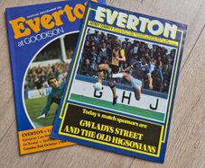 Old Everton Football Programmes
