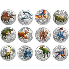 Austria 3 Euro Coin Super Saurs Coins Full Set Encapsulated 2019-2022