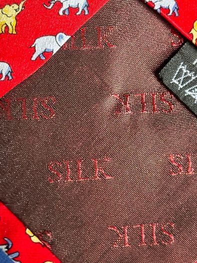 Vintage Elephant Silk Tie