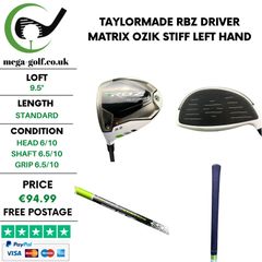 Taylormade RBZ Driver / 9.5 Degree / Matrix Ozik Stiff / Left Hand
