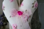 Hanging Heart Decoration. Handmade shabby chic decor. Perfect gift for teacher.