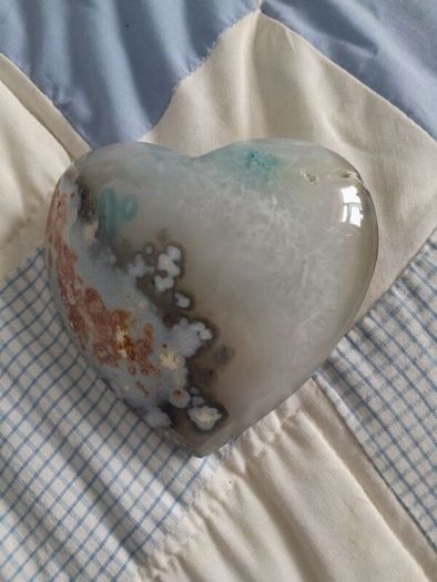 ORNAMENT - Onyx Agate Crystal Heart