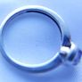 Vintage 9ct White Gold 375 & Blue Sapphire Stacker Ring 2,78g size N Image 9
