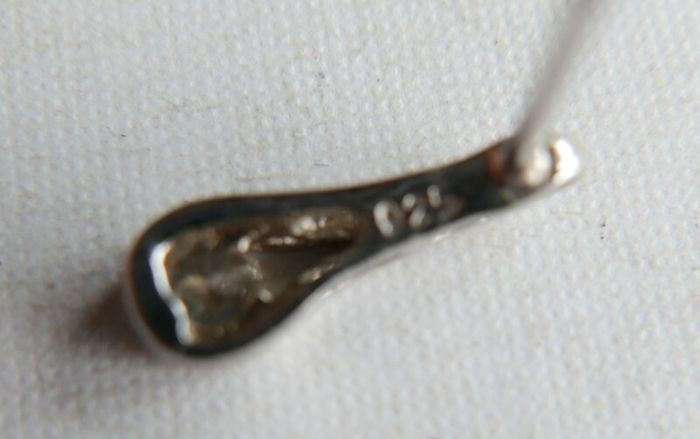 Vintage Sterling Silver 925 CZ Loop Drop Earrings 1,54g