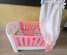 Baby born crib + baby born doll + accessories