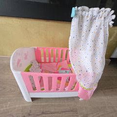 Baby born crib + baby born doll + accessories