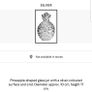 H&M Home Pineapple Ornament Jar Silver Glass Image 9