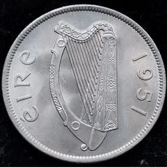 Ireland 1951 | Irish 2s6d | Irish Half Crown | Horse | KM.16a | UNC