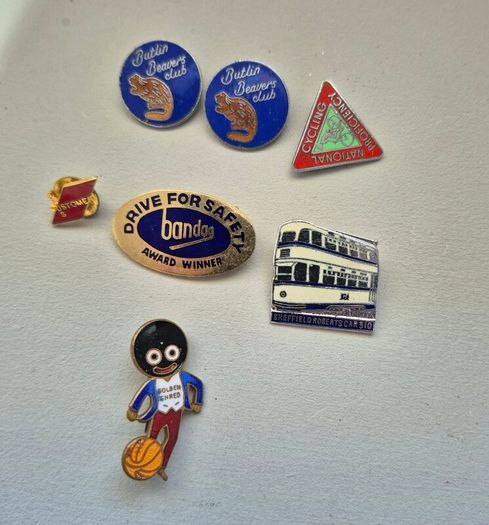Vintage Enamel Badge Collection - 1950s Robertson's Gomm, Butlins, Tram Memorabilia