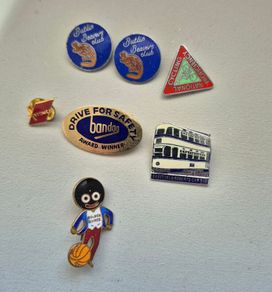 Vintage Enamel Badge Collection - 1950s Robertson's Gomm, Butlins, Tram Memorabilia