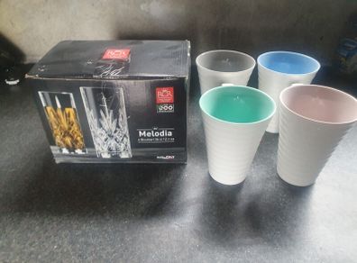 Set of Glass Tumblers and Mugs