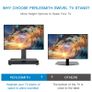 TV Stand for 32-55 Inch LCD LED OLED Plasma TV Height Adjustable TV Mount Stand with Tempered Glass Base & Cable Management, Holds 40kgs, VESA 400x400mm Image 4