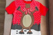 Red Unisex Christmas T-shirt, size S