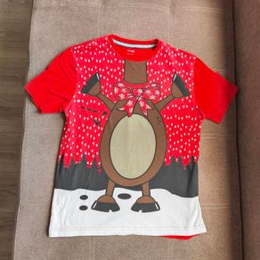 Red Unisex Christmas T-shirt, size S