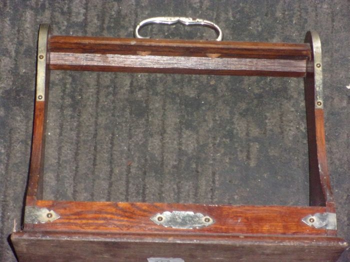 antique oak  decanter holder  c 1910