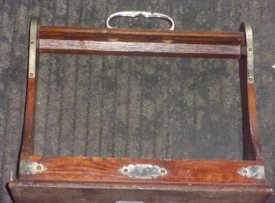 antique oak  decanter holder  c 1910