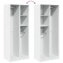Wardrobe White 80x50x200 cm Image 7