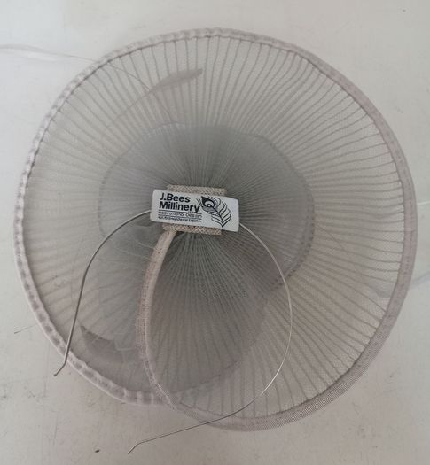 J Bees Millinery Silver Grey Headpiece