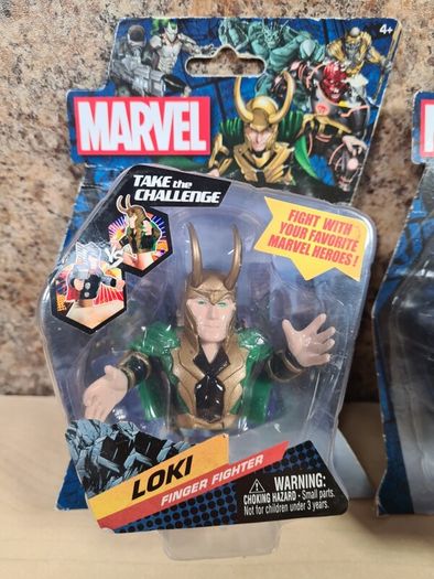 Marvel action figure Finger Fighters LOKI and Abomination