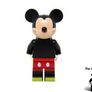 LEGO Disney Series Mickey Mouse Minifigure Plain Unprinted Misprint Prototype Minifigure Pre Production Prototype No Print Extremely Rare Image 2