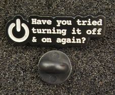 Have you tried !, pin back badge.