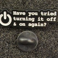 Have you tried !, pin back badge.