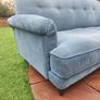 3 seater couch. Ikea Esseboda Tallmyra blue with dark wooden legs Image 4