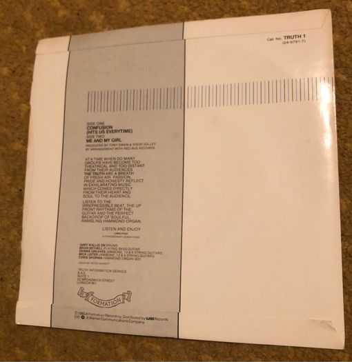 The Truth - Confusion (1983) 7"