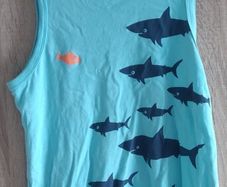 128/135 cm tank top sharks h&m