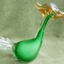 Vintage Whimsical Duck/Roadrunner/Bird Figurine Hand Blown Murano Glass Art Image 2