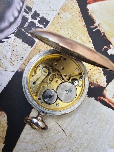 Antique Silver WW1 era Swiss Made Military Pocket Watch Orion 1910s