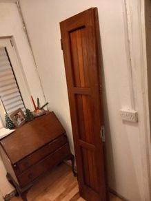 solid teak door with bolt