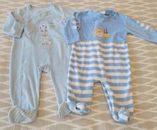 Baby boy fleece sleepsuit 3-6