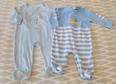 Baby boy fleece sleepsuit 3-6