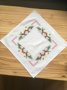 cross stitch tablecloth